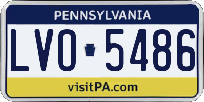 PA license plate LVO5486