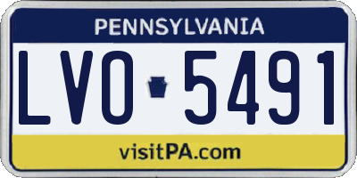 PA license plate LVO5491