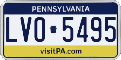 PA license plate LVO5495