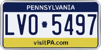 PA license plate LVO5497
