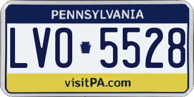PA license plate LVO5528