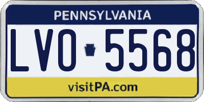 PA license plate LVO5568