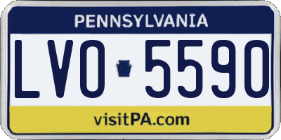 PA license plate LVO5590