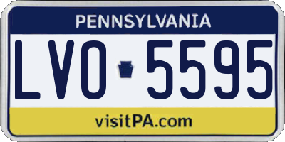 PA license plate LVO5595