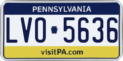 PA license plate LVO5636