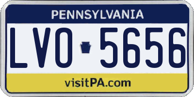 PA license plate LVO5656