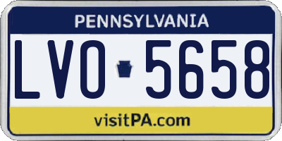 PA license plate LVO5658