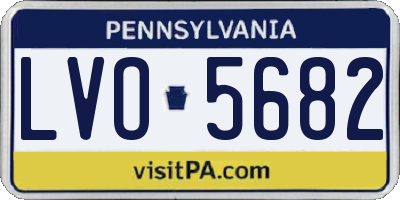PA license plate LVO5682