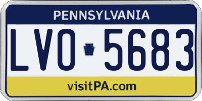 PA license plate LVO5683