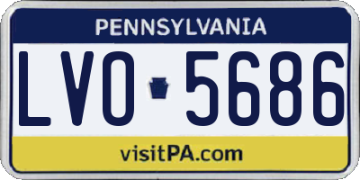 PA license plate LVO5686