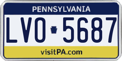 PA license plate LVO5687