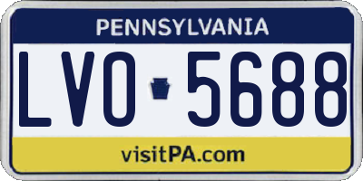PA license plate LVO5688