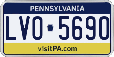 PA license plate LVO5690