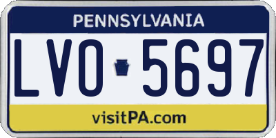 PA license plate LVO5697