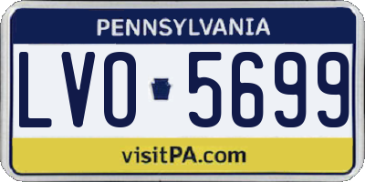 PA license plate LVO5699