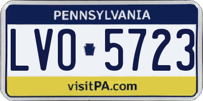 PA license plate LVO5723