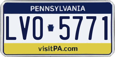 PA license plate LVO5771