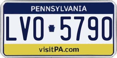 PA license plate LVO5790