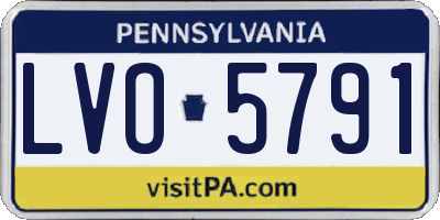 PA license plate LVO5791