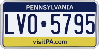 PA license plate LVO5795