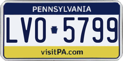 PA license plate LVO5799