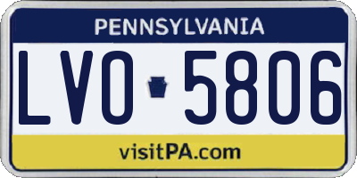 PA license plate LVO5806