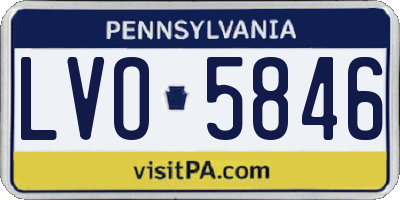 PA license plate LVO5846