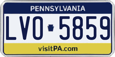 PA license plate LVO5859