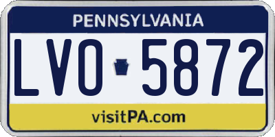 PA license plate LVO5872