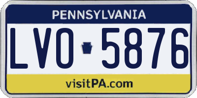 PA license plate LVO5876