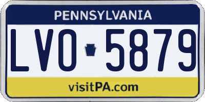 PA license plate LVO5879