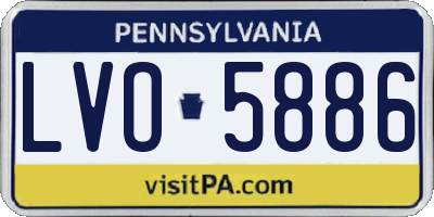 PA license plate LVO5886