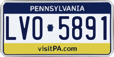 PA license plate LVO5891