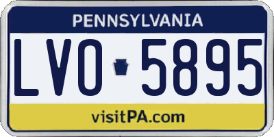 PA license plate LVO5895