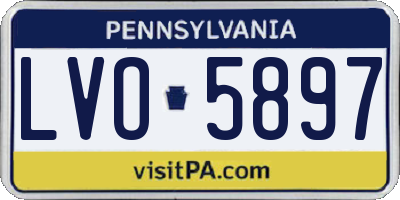 PA license plate LVO5897