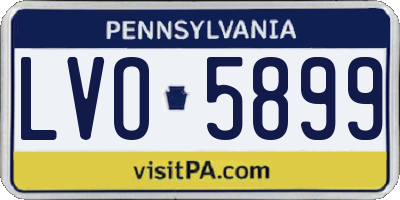 PA license plate LVO5899