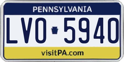 PA license plate LVO5940
