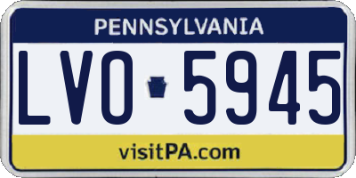 PA license plate LVO5945