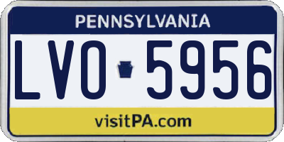 PA license plate LVO5956