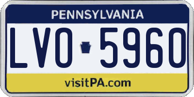 PA license plate LVO5960