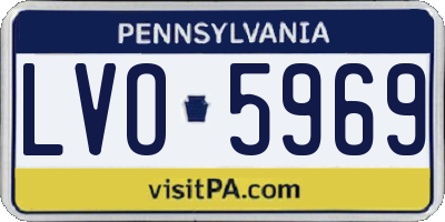 PA license plate LVO5969