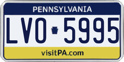 PA license plate LVO5995