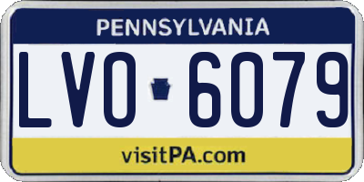 PA license plate LVO6079