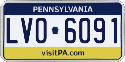 PA license plate LVO6091