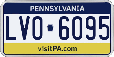 PA license plate LVO6095