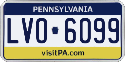 PA license plate LVO6099