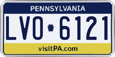 PA license plate LVO6121