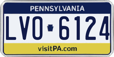 PA license plate LVO6124