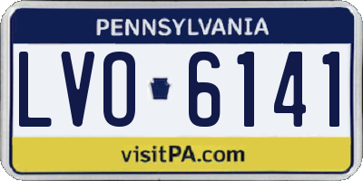 PA license plate LVO6141