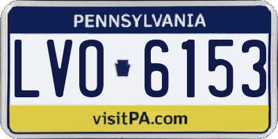 PA license plate LVO6153